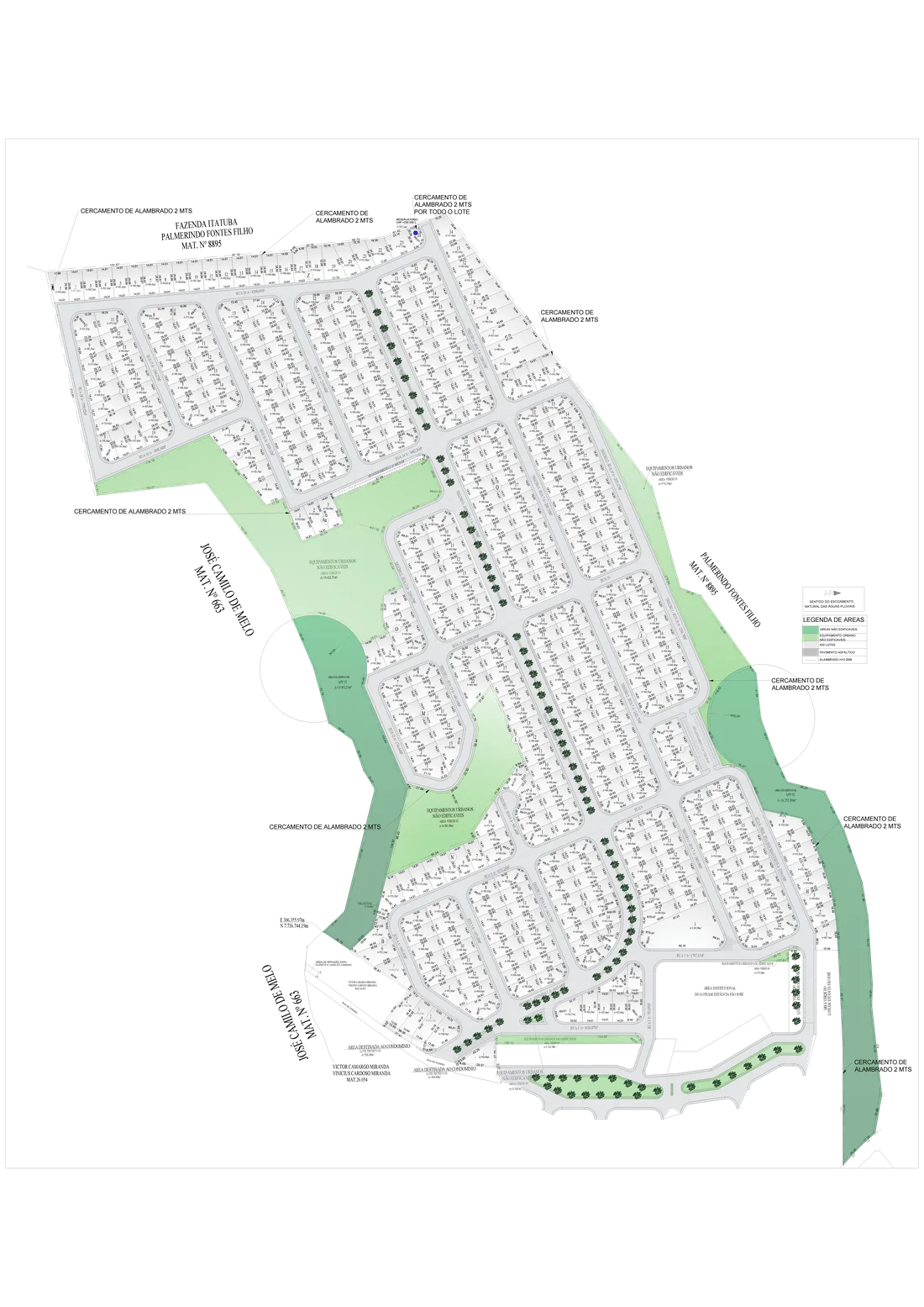 Planta de implantação da fase 2 do Estância São José II
